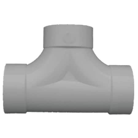 Ipex 4 In. PVC Sewer and Drain Two Way Tee 414155BC